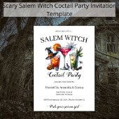 Salem Witch Enge Cocktail Party Halloween Kaart