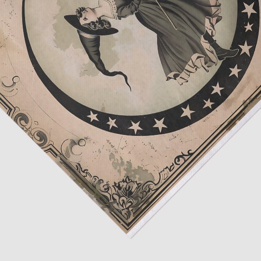 Salem Witch Floating Decoupage Tissuepapier (Detail)