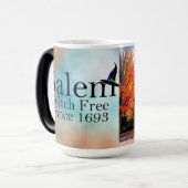 Salem Witch House in Salem Massachusetts Magische Mok (Voorkant links)