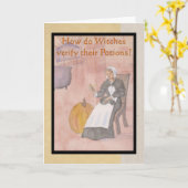 Salem Witch Riddle Halloween Kaart (Gele Bloem)