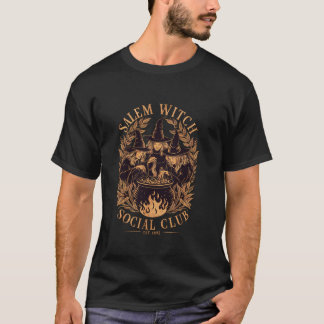 Salem Witch Social Club 1692 Halloween Retro Salem T-shirt