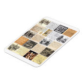 Salem Witch Trials schrijft documenten collage art Magneet (Linkerzijde)