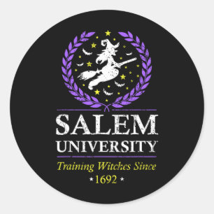 Salem Witch University Training Halloween Vrouwen Ronde Sticker