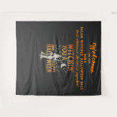 Salem Witches' Halloween Bal Oranje Foto Achtergro Wandkleed (Voorkant (horizontaal))