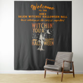 Salem Witches' Halloween Bal Oranje Foto Achtergro Wandkleed (In situ)