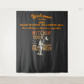 Salem Witches' Halloween Bal Oranje Foto Achtergro Wandkleed (Voorkant)
