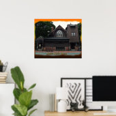 Salem Witches House Poster (Thuiskantoor)