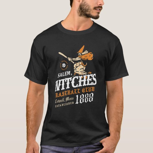 Salem Witches Massachusetts  Defunct Baseba T-shirt (Voorkant)