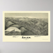 Salem, WV Panoramic Map - 1899 Poster (Voorkant)