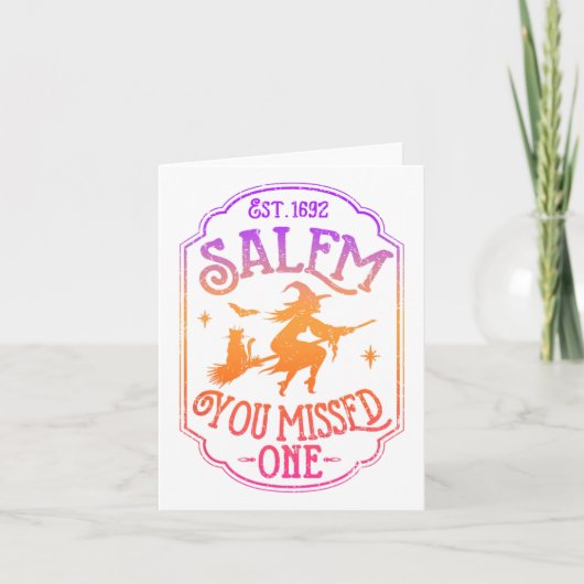 Salem you miste One Halloween Feminist Witch Tria Kaart (Voorkant)