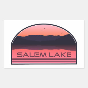 Salemmeer North Carolina Rode Zonsopgang Rechthoekige Sticker