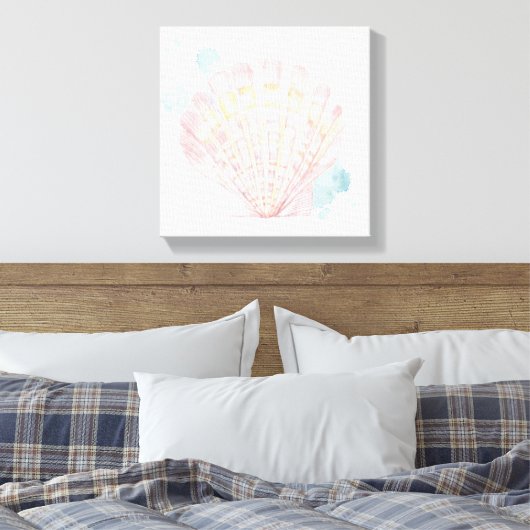 Salento Coast Shell Canvas Afdruk (Insitu (Slaapkamer))