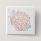 Salento Coast Shell Vierkante Button 5,1 Cm (Voorkant)