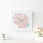 Salento Coast Shell Vierkante Klok (Huis)