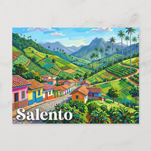 Salento Colombia Briefkaart (Voorkant)