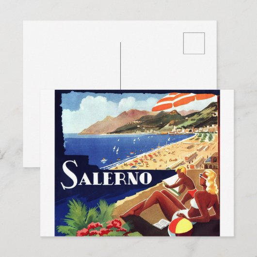 Salerno, Italiaanse riviera, Italië, , reizen Briefkaart (Voorkant / Achterkant)