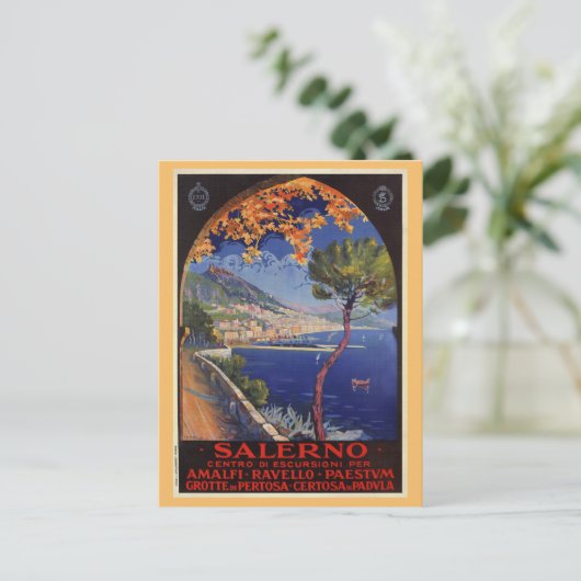Salerno Italië —  zomervakantie Briefkaart (Staand voorkant)