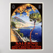 SALERNO Seaside Port City  Italië Reis Poster (Voorkant)