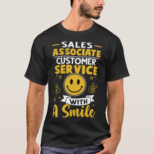 Sales Associate Klantenservice met een glimlach T-shirt (Voorkant)