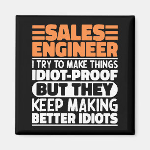 Sales Engineer Ik probeer dingen grappig te zeggen Magneet