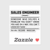Sales Engineer Noun Finance Medewerker Sarcasme Sticker (Vel)
