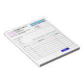 Sales Invoice Booklet (Name & Logo) Personalized  Notitieblok (Schuin)