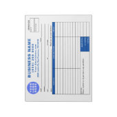Sales Invoice Form Custom Printed with Your Info Notitieblok (Linkerzijde)