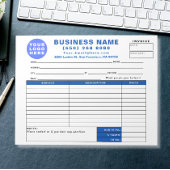 Sales Invoice Form Custom Printed with Your Info Notitieblok