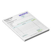 Sales Invoice Receipt | Company / Business Name Notitieblok (Schuin)