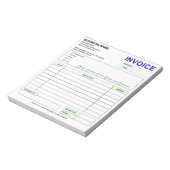 Sales Invoice Receipt | Company / Business Name Notitieblok (Linkerzijde)