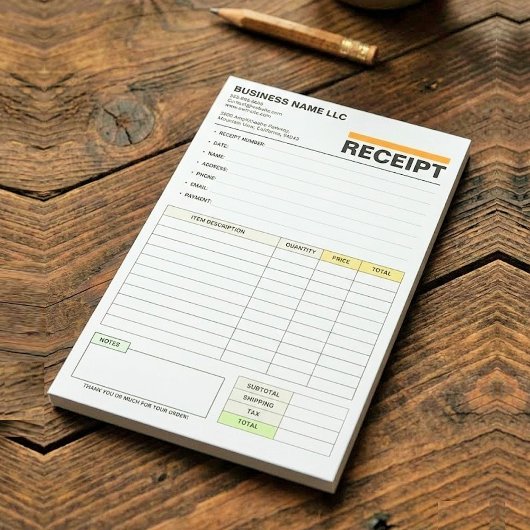 Sales Invoice Receipt Pad | Business Order Form Post-it® Notes