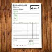 Sales Invoice Receipts, Small Business Payment Pad Post-it® Notes