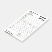 Sales Invoice Receipts, Small Business Payment Pad Post-it® Notes (Schuin)