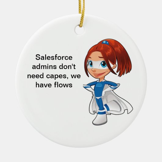Salesforce-beheerders hebben stromen keramisch ornament (Voorkant)