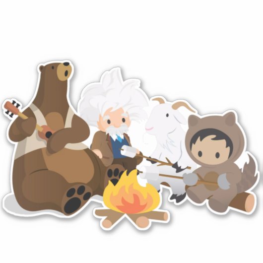 Salesforce Campfire Vinyl Sticker (Voorkant)
