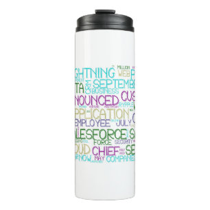 Salesforce Word Cloud Thermal Tumbler Thermosbeker