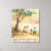 Salesian Missions Aquarel Kunst Canvas Afdruk (Voorkant)