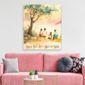 Salesian Missions Aquarel Kunst Canvas Afdruk (Insitu (Woonkamer))