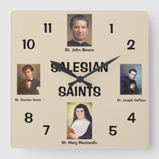 Salesian Saints Wall klok (Voorkant)