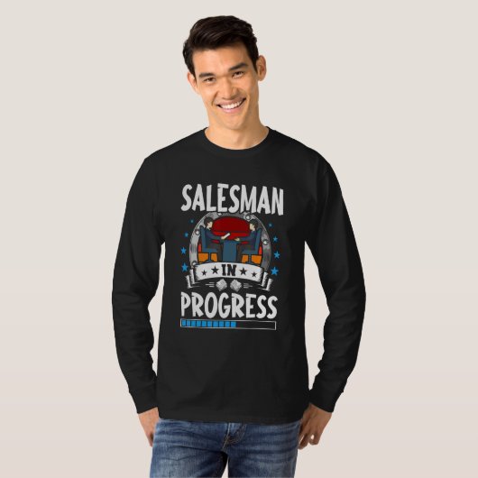 Salesman In Progress Trainee Student T-shirt (Voorkant volledig)