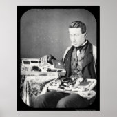 Salesman toont zijn vrijetijdsbesteding 1852 poster (Voorkant)