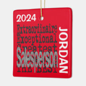 Salesperson Extraordinaire CUSTOM Keramisch Ornament (Links)