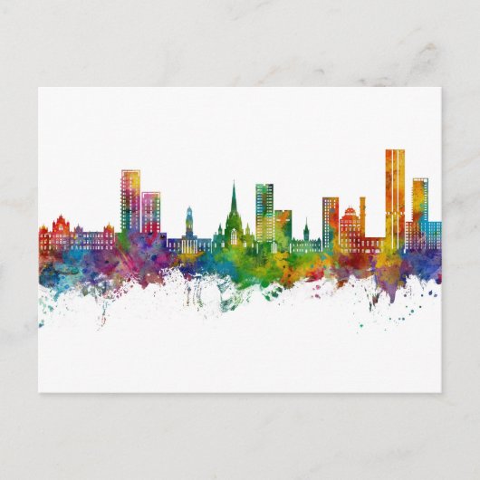 Salford England Skyline Briefkaart (Voorkant)
