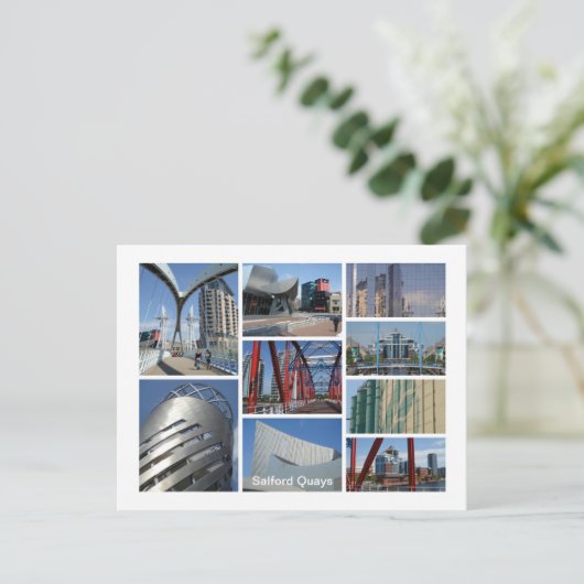 Salford Quays Briefkaart (Staand voorkant)