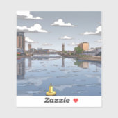 Salford Quays uitzicht sticker (Vel)