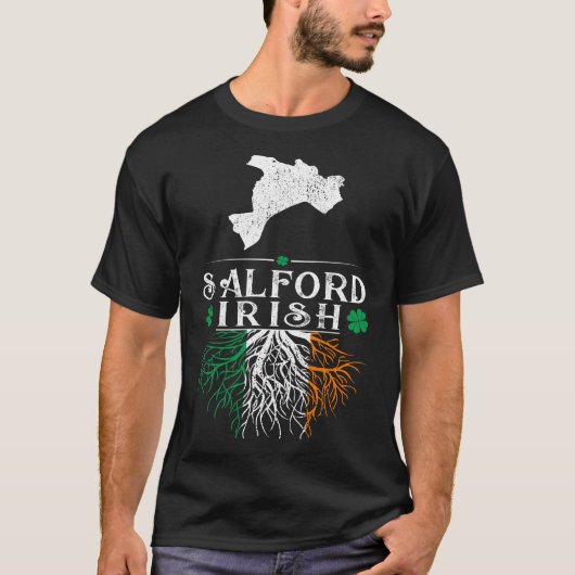 Salford UK City Irish Roots St Patrick Day T-shirt (Voorkant)