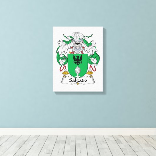 Salgado Family Crest Canvas Afdruk (Insitu (Houten vloer))