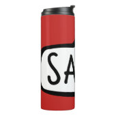 SALI! Zwitsers-Duitse groet, Hallo Speech Bubble Thermosbeker (Gedraaid links)