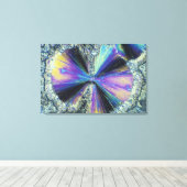 Salicylzuurkristallen bekeken in gepolariseerd lic canvas afdruk (Insitu (Houten vloer))