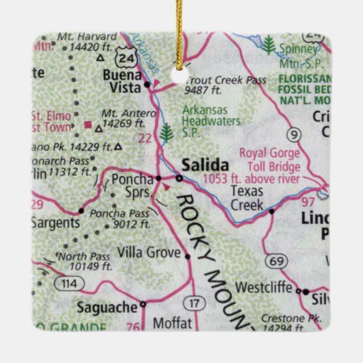 Salida CO-kaart Keramisch Ornament (Achterkant)